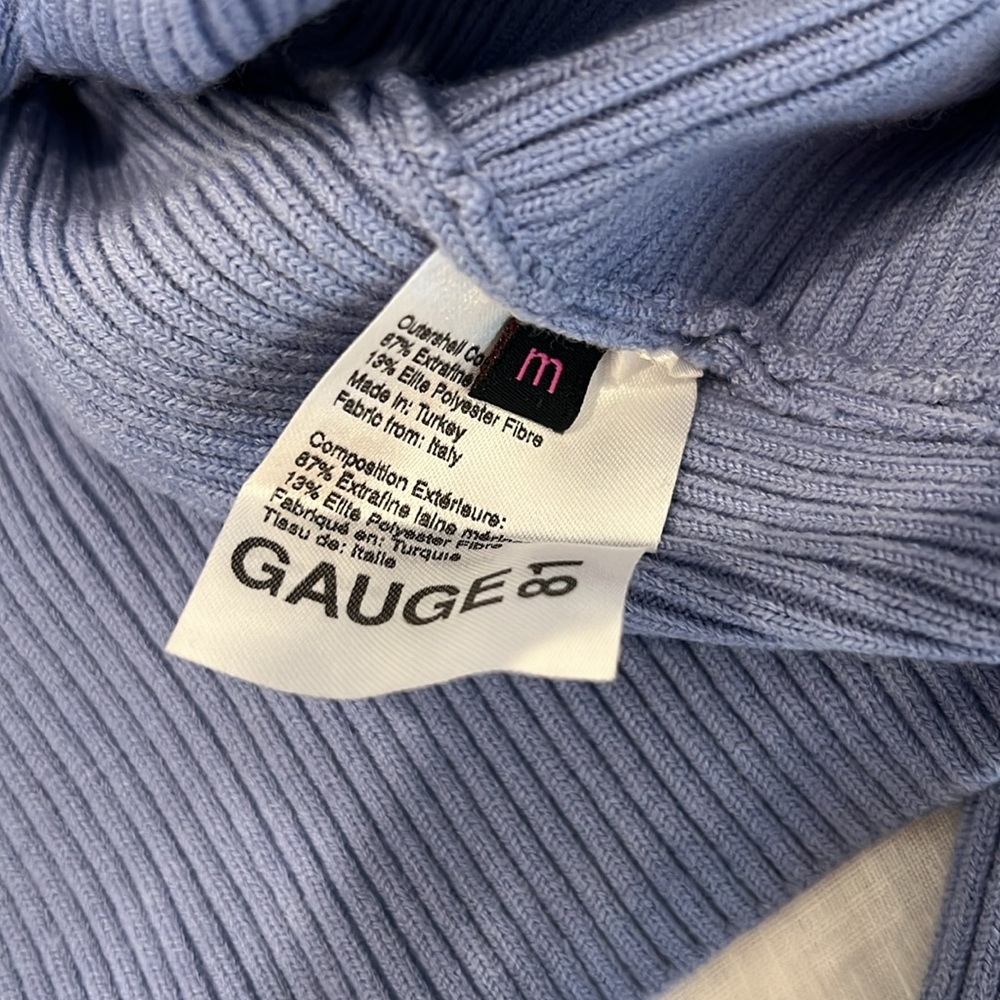 Gauge81 Lifa Cornflower Blue Cropped Sweater With… - image 3